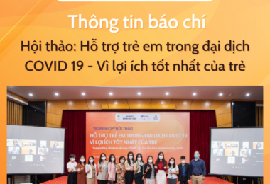 TTBC: Hội thảo Hỗ trợ trẻ em trong đại dịch COVID-19 – Vì lợi ích tốt nhất của trẻ