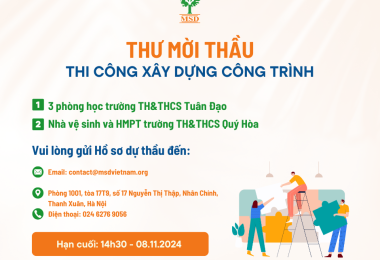 THÔNG BÁO MỜI THẦU THI CÔNG XÂY DỰNG CÔNG TRÌNH TRƯỜNG HỌC