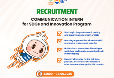 MSD – UNITED WAY VIETNAM RECRUITS COMMUNICATION INTERNS FOR THE SDGs AND INNOVATION PROGRAM