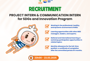 MSD – UNITED WAY VIETNAM RECRUITS PROJECT & COMMUNICATION INTERNS FOR THE SDGs AND INNOVATION PROGRAM