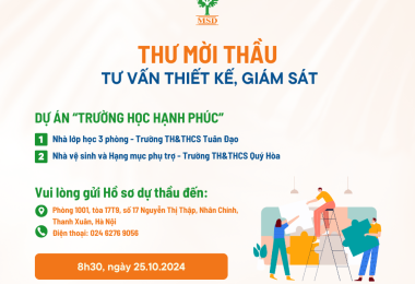 THÔNG BÁO MỜI THẦU TƯ VẤN THIẾT KẾ, GIÁM SÁT