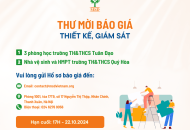 THƯ MỜI BÁO GIÁ: THIẾT KẾ, GIÁM SÁT THI CÔNG XÂY DỰNG CÔNG TRÌNH TRƯỜNG HỌC